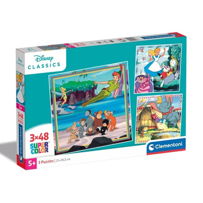 Пазли 3 в 1 Clementoni Disney Classics, 21*20.5 см, від 5 років, 144 елементи (25302)